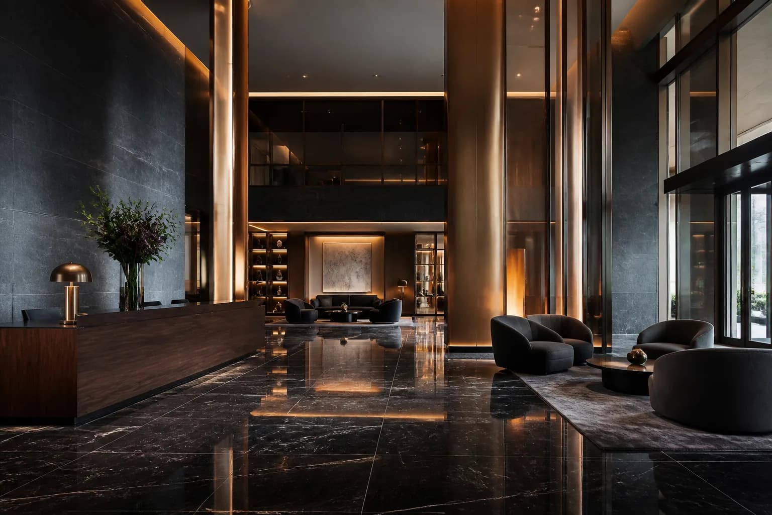 Grand lobby at Midnight Resort